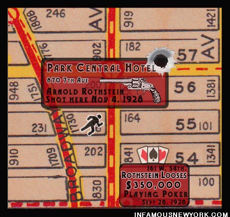 Map of the Death of Arnold Rothstein