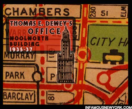 Special Prosecutor, Thomas E. Dewey, Woolworth Building, 233 Broadway, Frank Hogan, Eunice Carter, Dutch Schultz, Arthur Flegenheimer, Lucky Luciano, Prostitution, Governor Lehman, Mayor Fiorello La Guardia