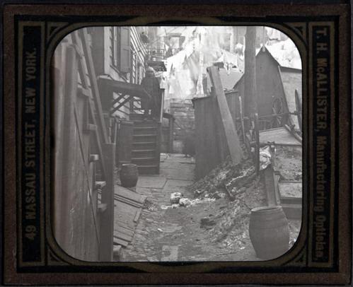 The slums of Mulberry Bend in the heart of the Five Points. Image Via the Museum of the City of New York.